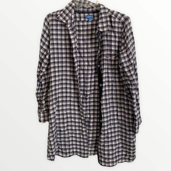 Vera Wang Plaid Flannel Size M - Picture 1 of 4